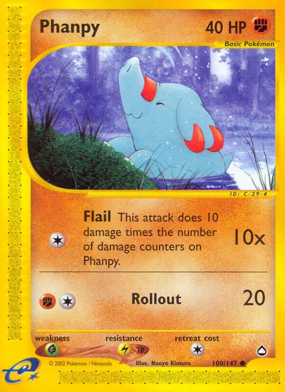 Phanpy Pokemon card from Aquapolis