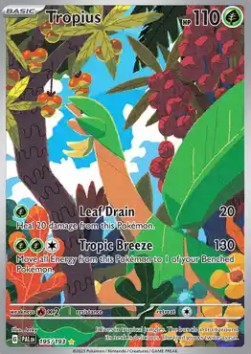 Tropius Pokemon card from Paldea Evolved