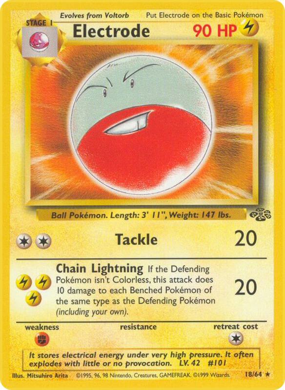 Electrode (18) Pokemon card from Jungle