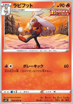Raboot Pokemon card from Silver Lance