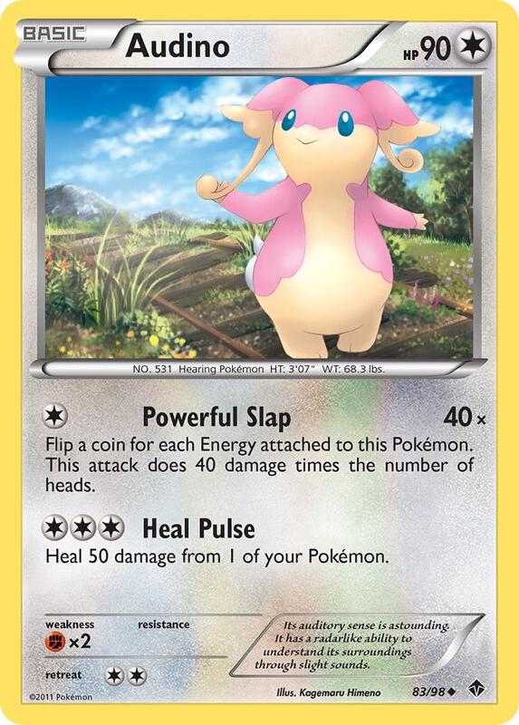 Audino Pokemon card from Emerging Powers