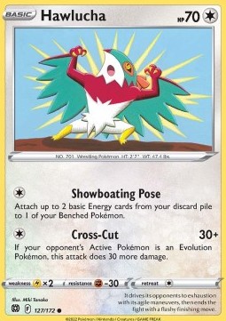 Hawlucha Pokemon card from Brilliant Stars