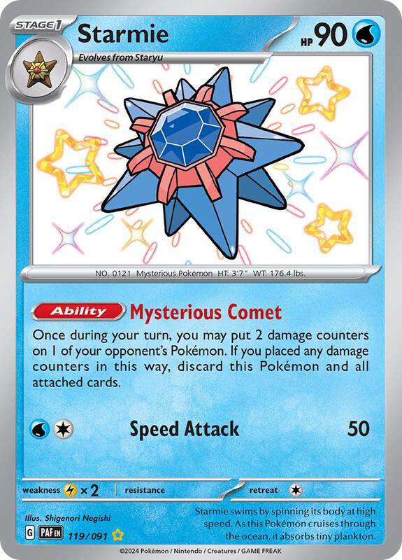 Starmie Pokemon card from SV: Paldean Fates