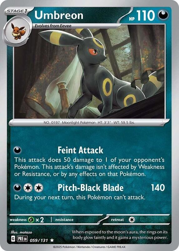 Umbreon Pokemon card from SV: Prismatic Evolutions