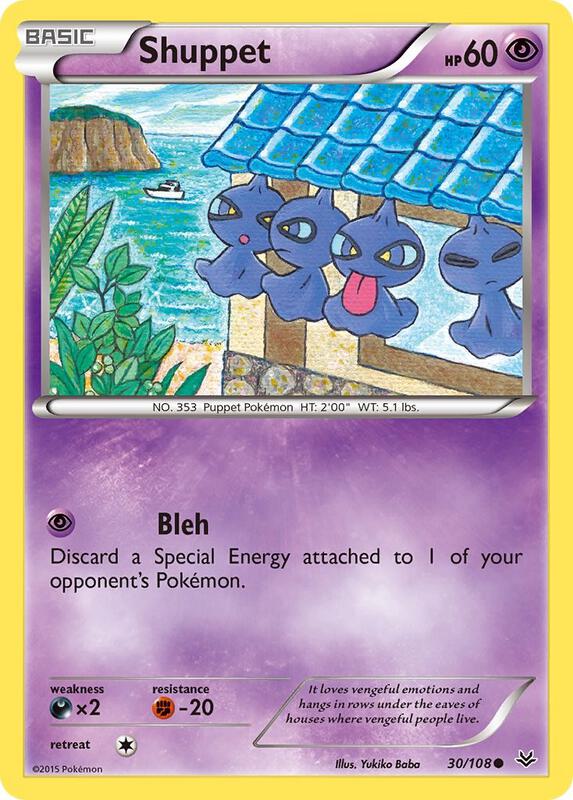 Shuppet Pokemon card from XY - Roaring Skies