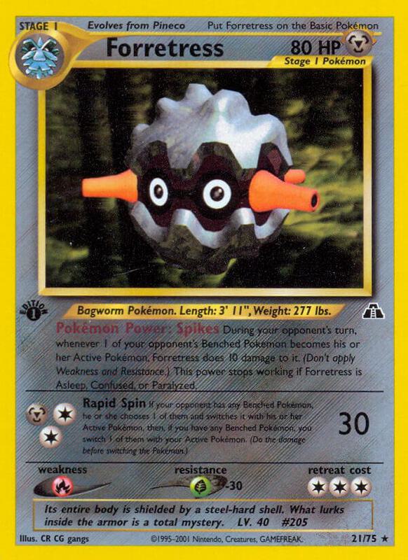 Forretress (21) Pokemon card from Neo Discovery