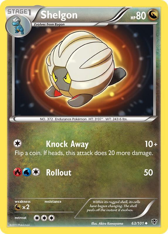 Shelgon Pokemon card from Plasma Blast