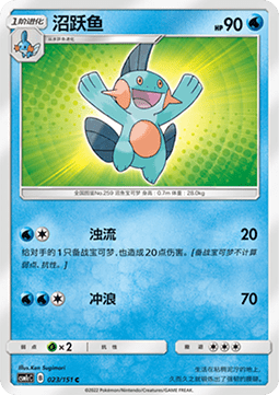 Marshtomp Pokemon card from Storming Emergence Abundant