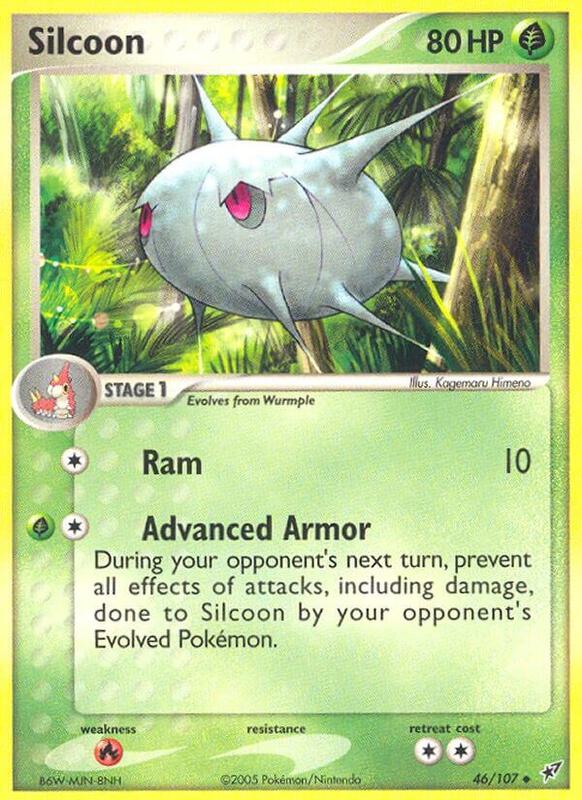 Silcoon Pokemon card from Deoxys