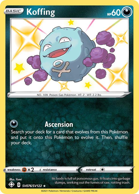 Koffing Pokemon card from Shining Fates: Shiny Vault