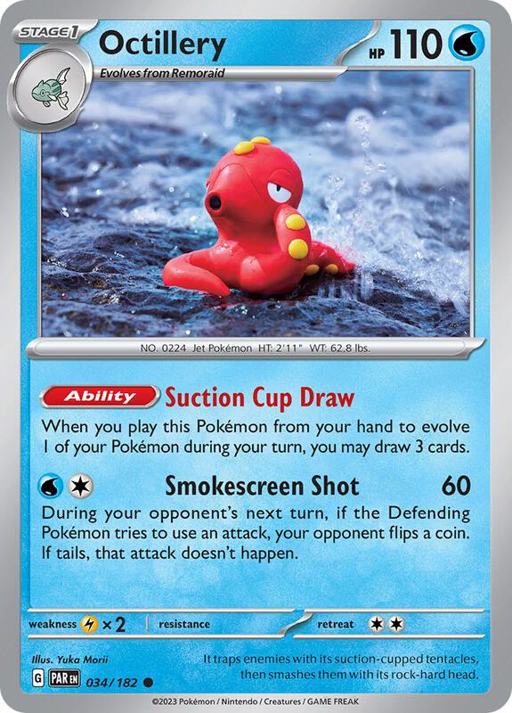 Octillery Pokemon card from SV04: Paradox Rift