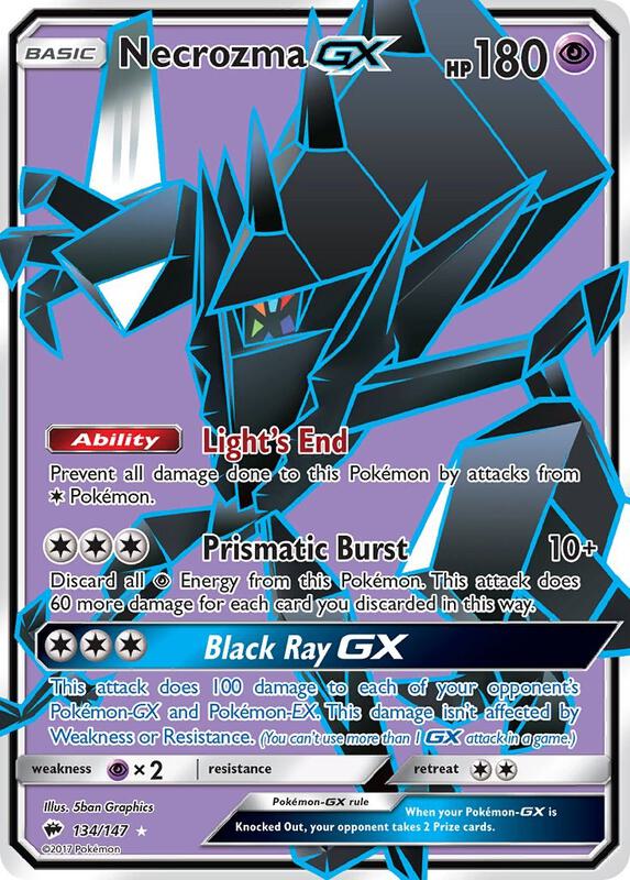 Necrozma GX (Full Art) Pokemon card from SM - Burning Shadows