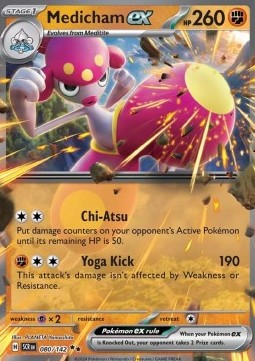 Medicham ex Pokemon card from Stellar Crown