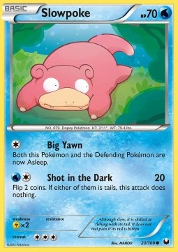 Slowpoke Pokemon card from Dark Explorers