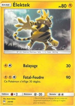 Electabuzz Pokemon card from McDonalds Collection 2019 2