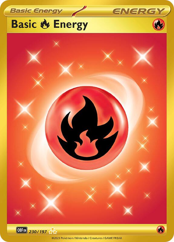 Basic Fire Energy Pokemon card from SV03: Obsidian Flames