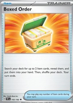 Boxed Order Pokemon card from Temporal Forces