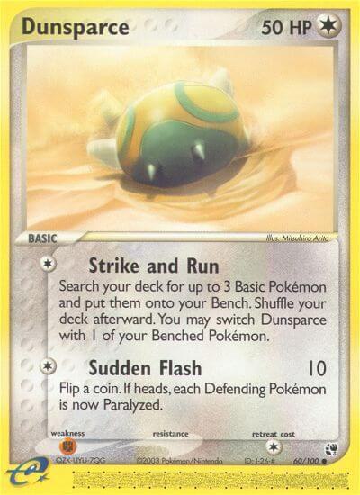 Dunsparce Pokemon card from Sandstorm