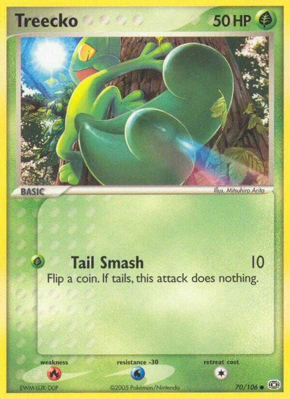 Treecko Pokemon card from Emerald