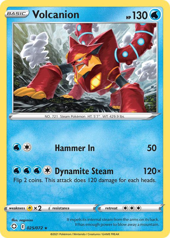 Volcanion Pokemon card from Shining Fates