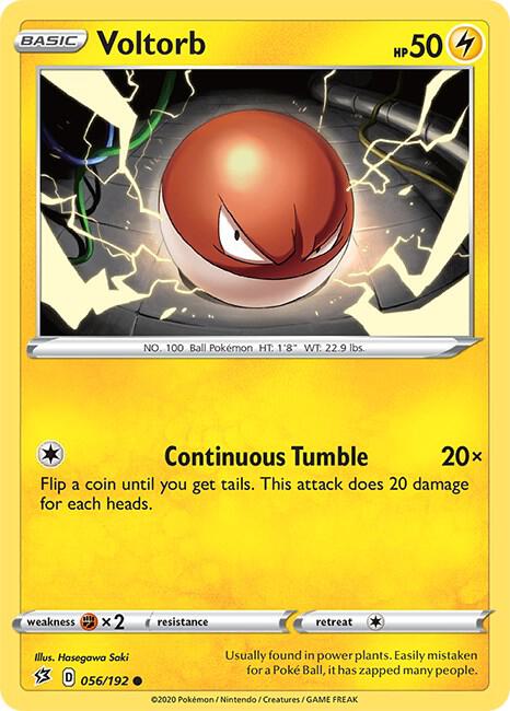 Voltorb Pokemon card from SWSH02: Rebel Clash