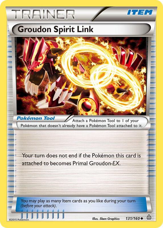 Groudon Spirit Link Pokemon card from XY - Primal Clash