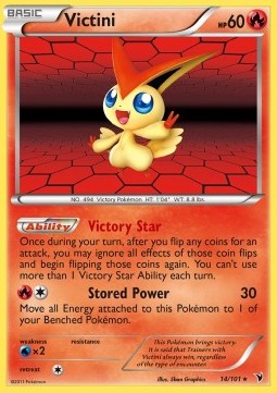 Victini Pokemon card from Noble Victories
