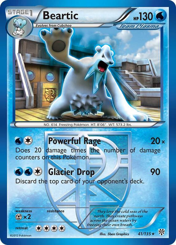 Beartic (Team Plasma) Pokemon card from Plasma Storm