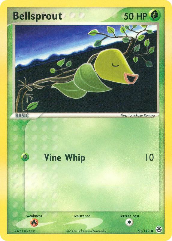 Bellsprout Pokemon card from FireRed & LeafGreen