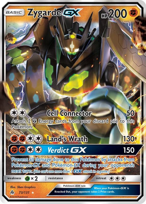 Zygarde GX Pokemon card from SM - Forbidden Light