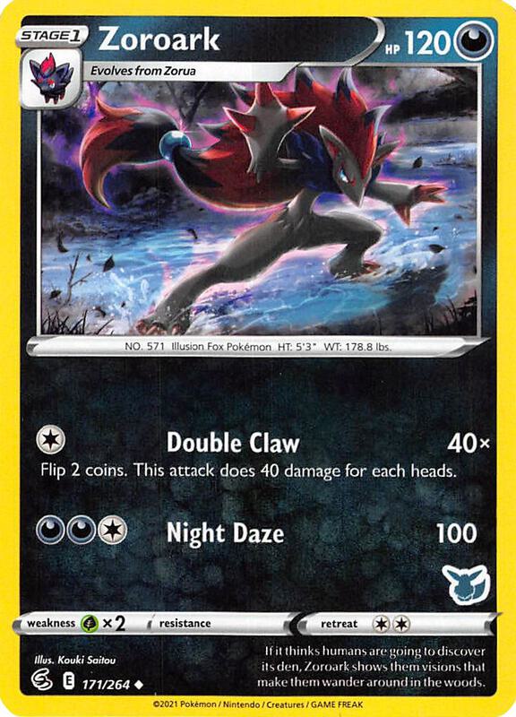 Zoroark Pokemon card from Battle Academy 2022