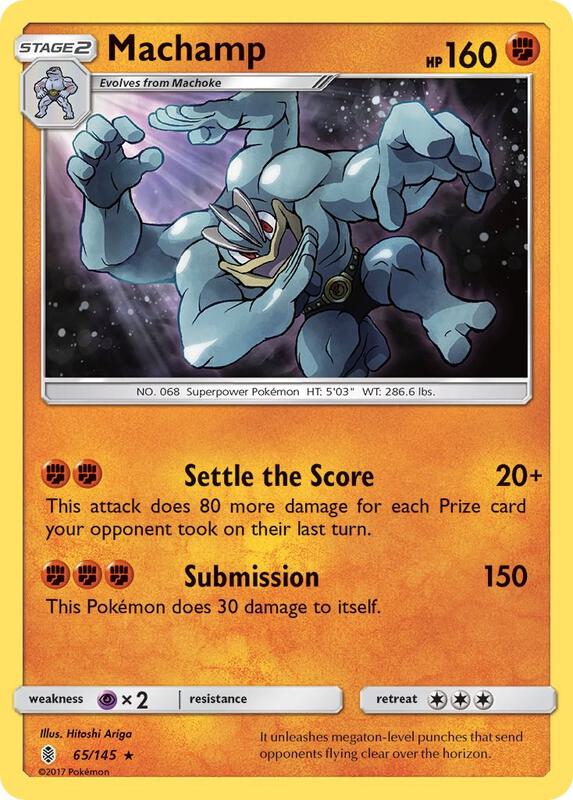 Machamp Pokemon card from SM - Guardians Rising