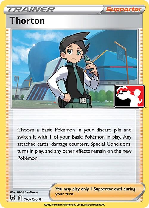 Thorton Pokemon card from Prize Pack Series Cards