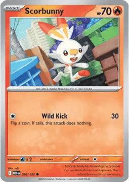 Scorbunny (Holo) Pokemon card from Mega Evolution