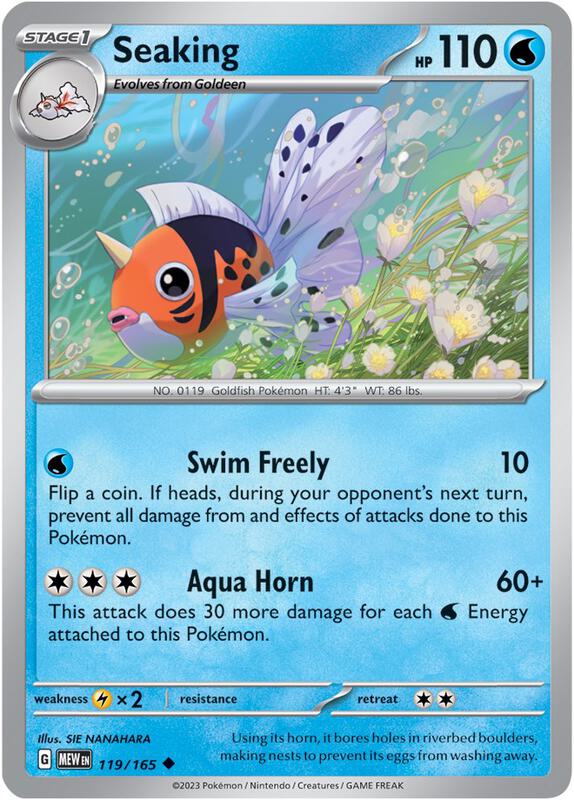 Seaking Pokemon card from SV: