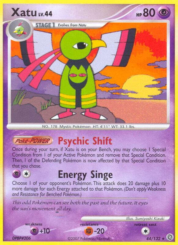 Xatu Pokemon card from Secret Wonders