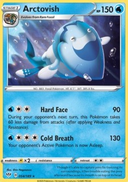 Arctovish Pokemon card from Darkness Ablaze