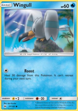 Wingull Pokemon card from Sun Moon