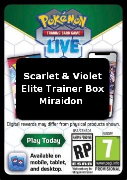 Live Code Card (Miraidon Elite Trainer Box) (SVI) Scarlet & Violet