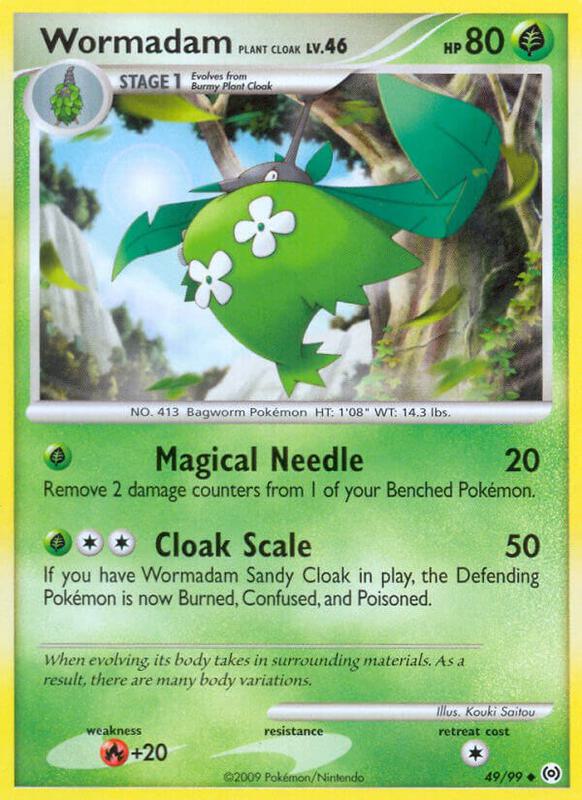 Wormadam Plant Cloak Pokemon card from Arceus