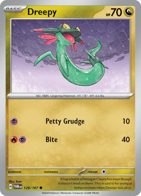 Dreepy Pokemon card from SV06: Twilight Masquerade