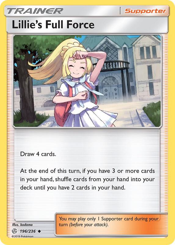 Lillie's Full Force Pokemon card from SM - Cosmic Eclipse