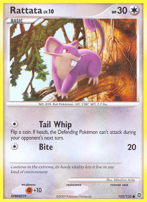 Rattata Pokemon card from Secret Wonders