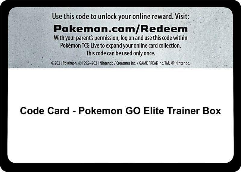 Code Card - Pokemon GO Elite Trainer Box Pokemon card from Pokemon GO