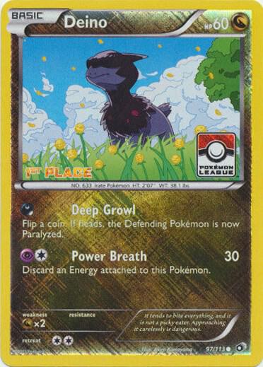 Deino Pokemon card from League & Championship Cards