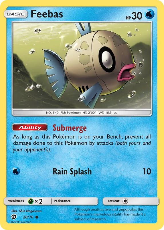 Feebas Pokemon card from Dragon Majesty