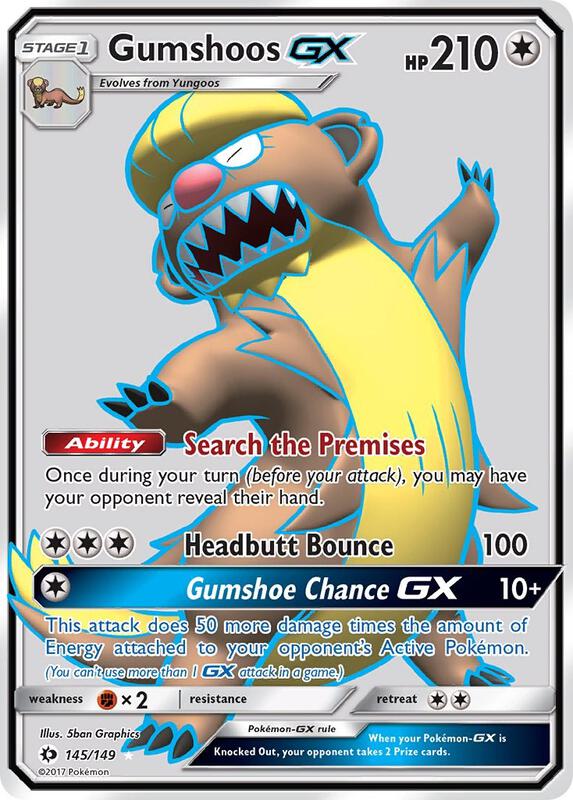 Gumshoos GX (Full Art) Pokemon card from SM Base Set