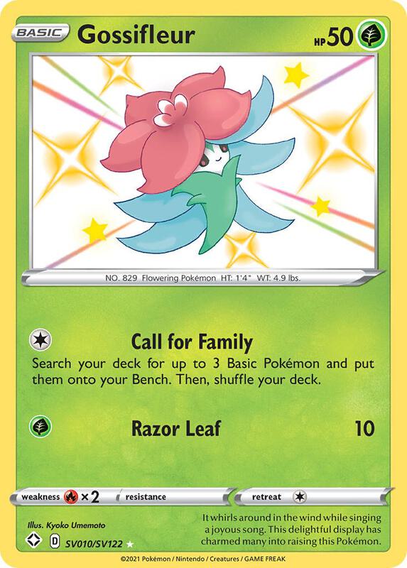 Gossifleur Pokemon card from Shining Fates: Shiny Vault