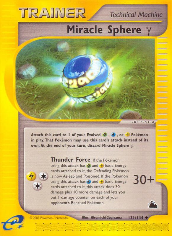 Miracle Sphere Gamma Pokemon card from Skyridge