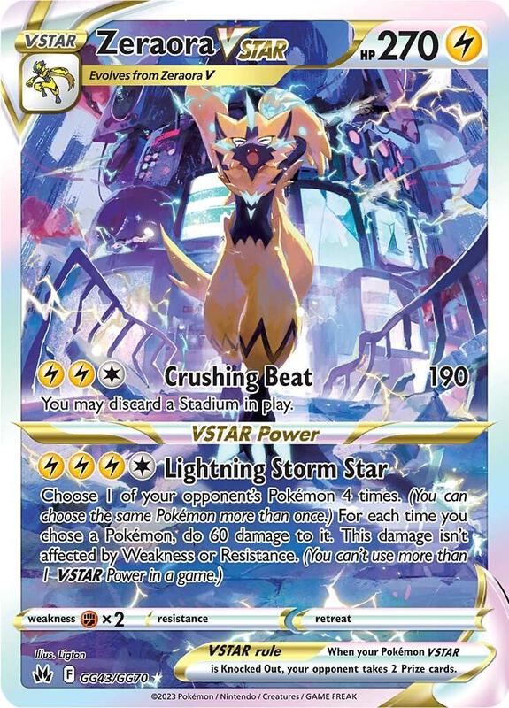 Zeraora VSTAR Pokemon card from Crown Zenith: Galarian Gallery
